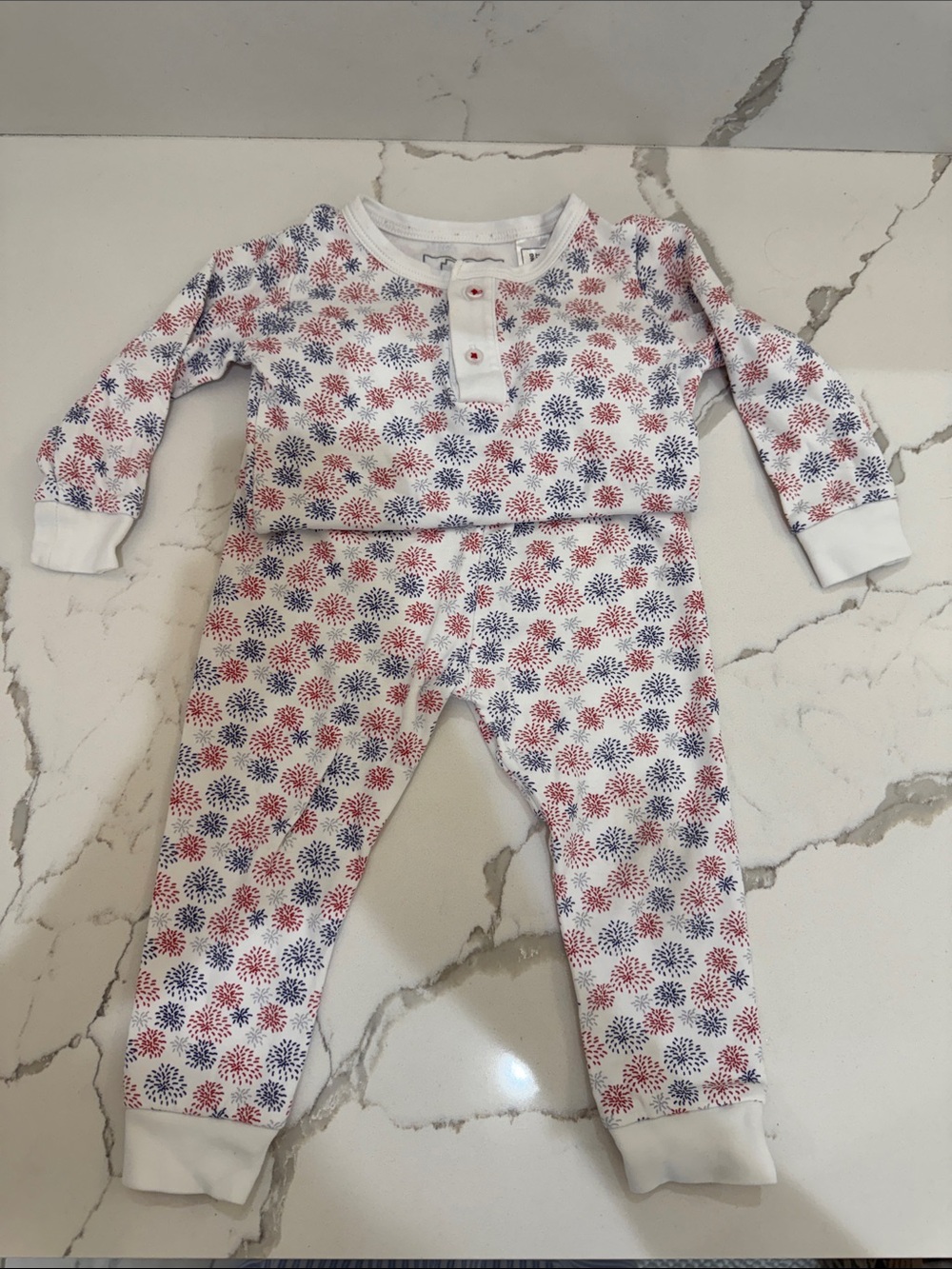 Lila & Hayes 4th of July Firework Print Pajama Set 18-24M